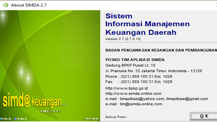 Aplikasi Simda Tahun Anggaran 2019 Untuk Entri Rka Dpa Apbd Dan Pusat