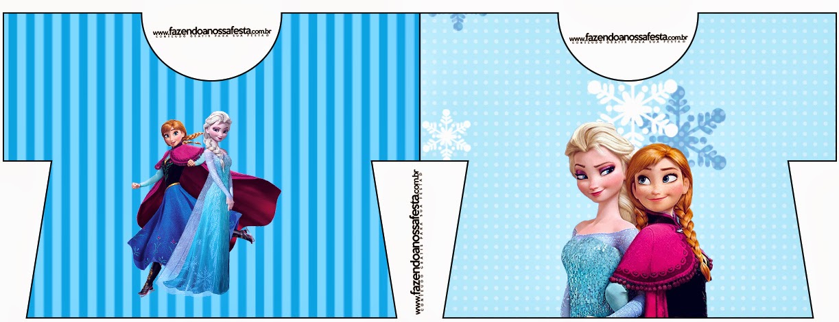 Frozen en Navidad Azul: Invitaciones para Imprimir Gratis. Tarjeta con forma de camisa de Frozen en Navidad Azul.