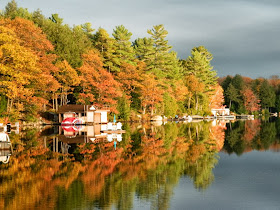 Lake Muskoka fall colours sunset by garden muses--a Toronto gardening blog