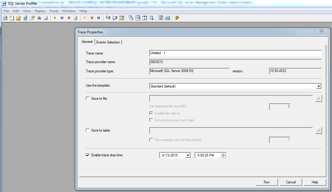 Troubleshooting MS SQL Server Server side trace