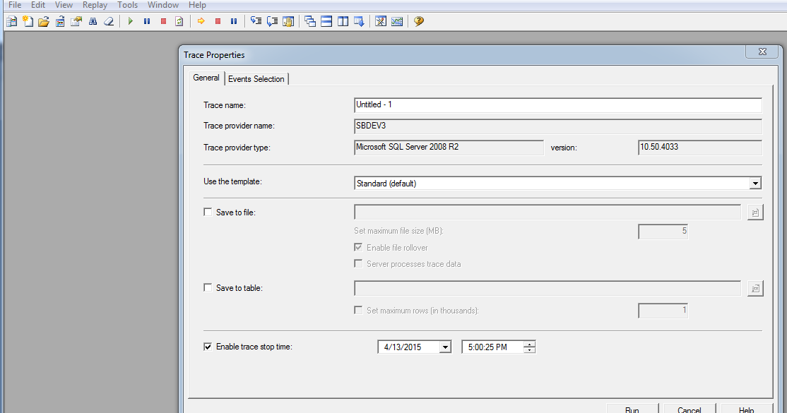Troubleshooting MS SQL Server Server side trace