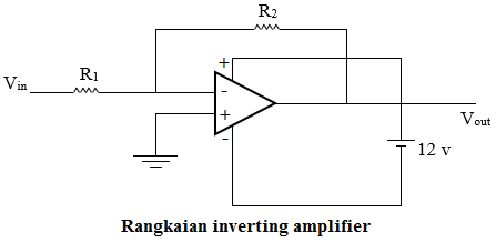 rangkaian inverting amplifier rangkaian inverting amplifier