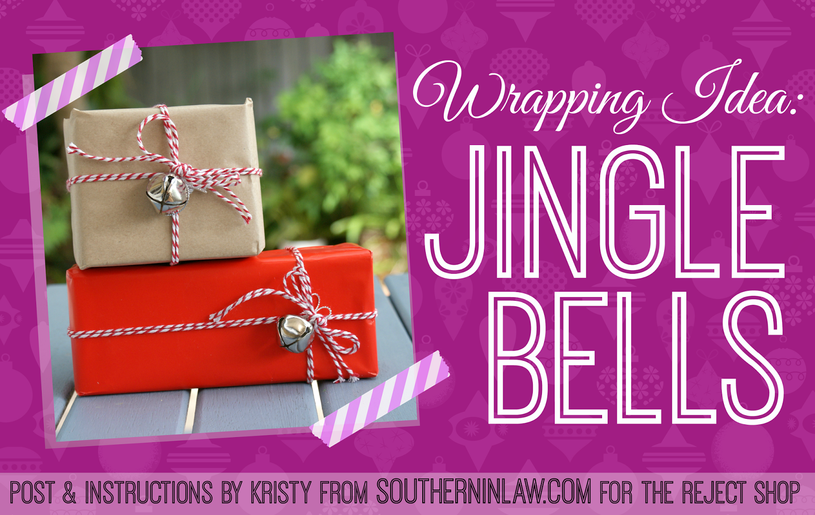 Beautiful Gift Wrapping Ideas on a Budget - Adding Silver Bells for a Festive Touch