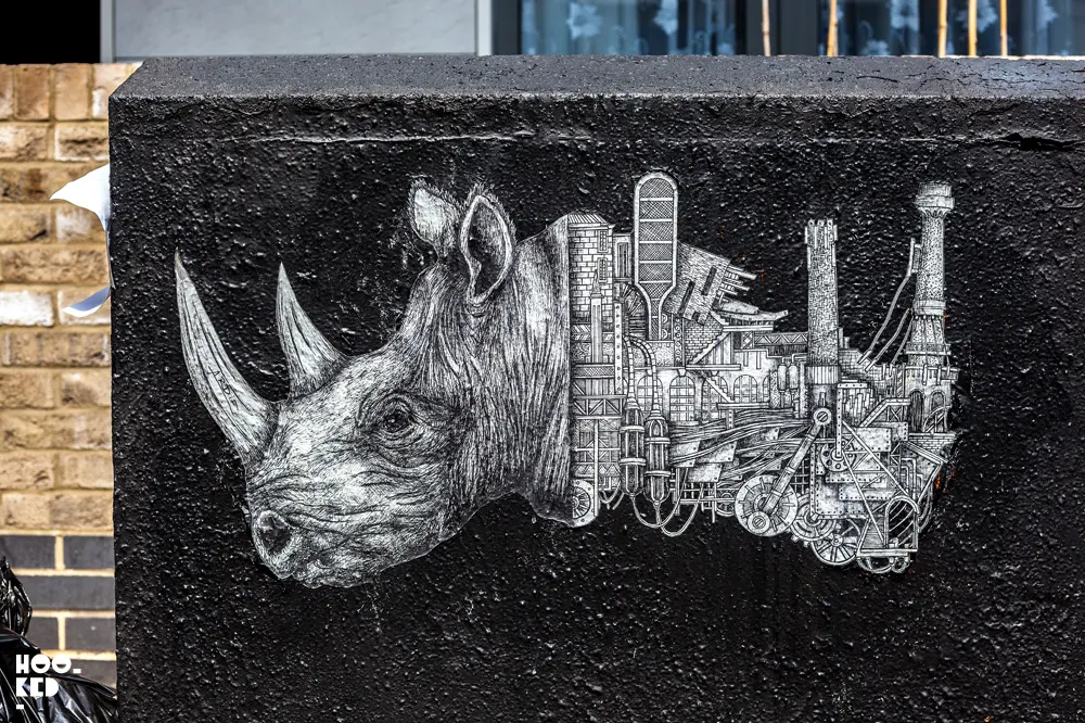French street artist Ardif's Ornate Mechanimals in London. Photo ©Hookedblog / Mark Rigney