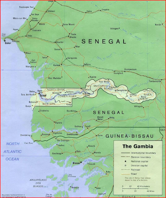 image: Gambia Political map