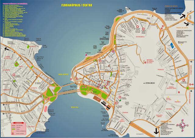 Mapa do centro de Florianópolis