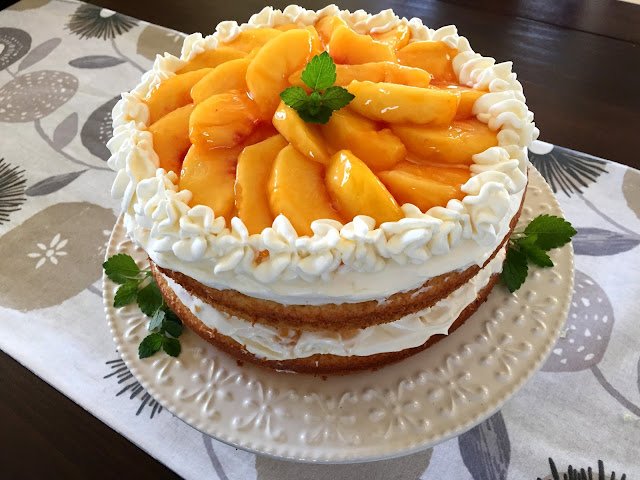Mennonite Girls Can Cook: Peaches and Cream Layer Cake