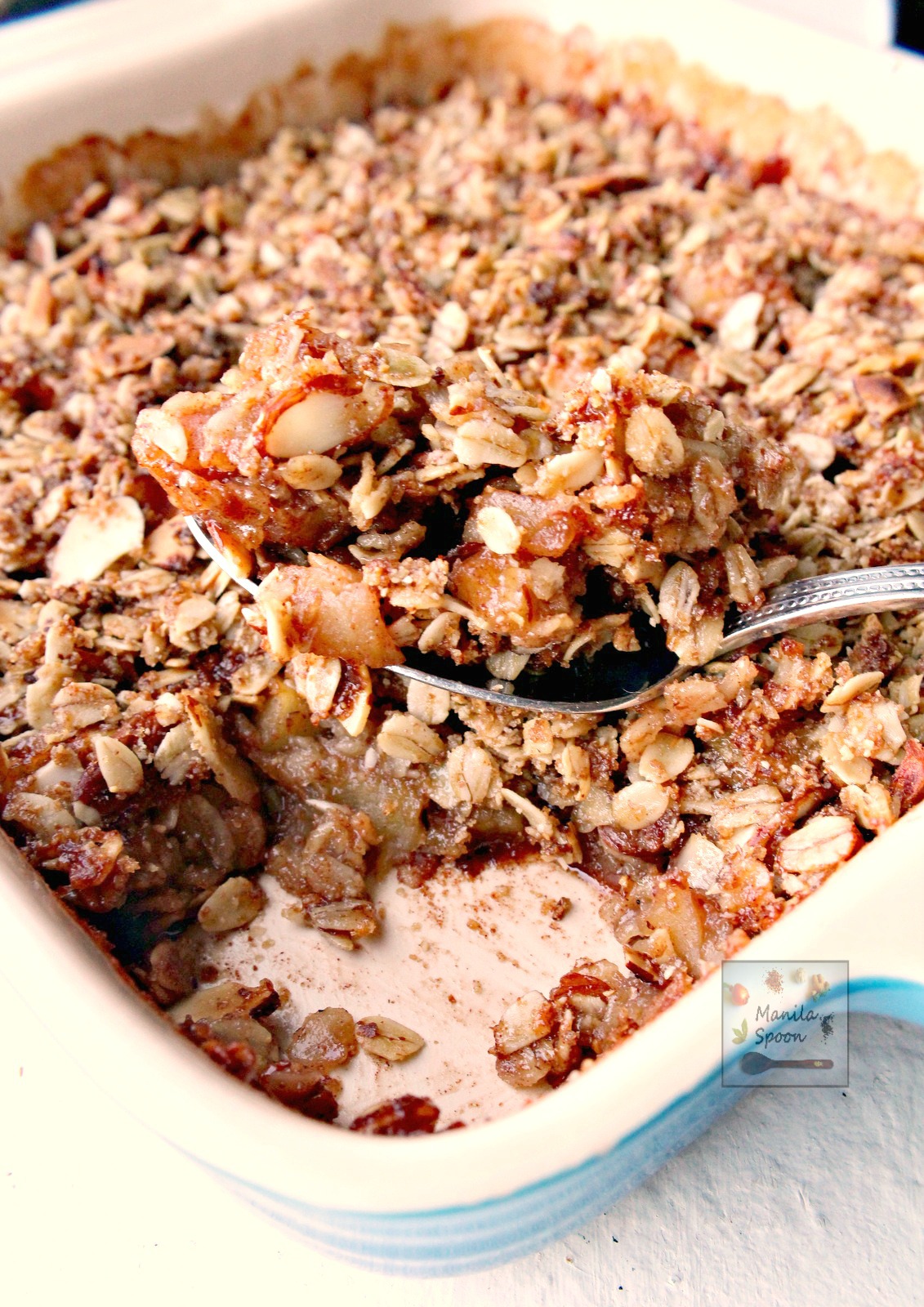 Sweet, fruity with a hint of lemony tang and perfectly spiced with cinnamon and nutmeg this Apple Crisp is simply the best! Completely gluten-free, too.