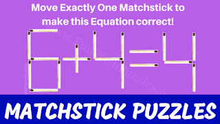 5 Matchstick Maths Puzzles: This puzzle video contains the matchstick puzzles in which your challenge is to move just one matchstick to make the given number equation correct