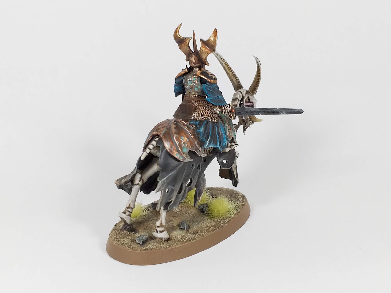 The Bonesmith Kitbashing and Painting Wight King with Baleful Tomb Blade on Skeletal Steed