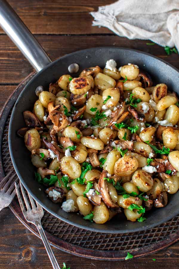 POTATO GNOCCHI WITH MUSHROOMS AND FETA The best Pinterest Food and