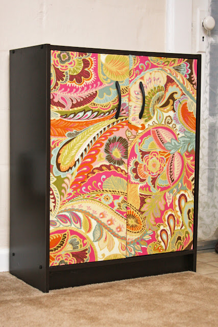 Fabric covered cabinet DIY furniture