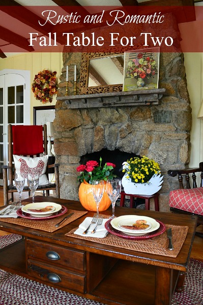 Romantic fall table for two