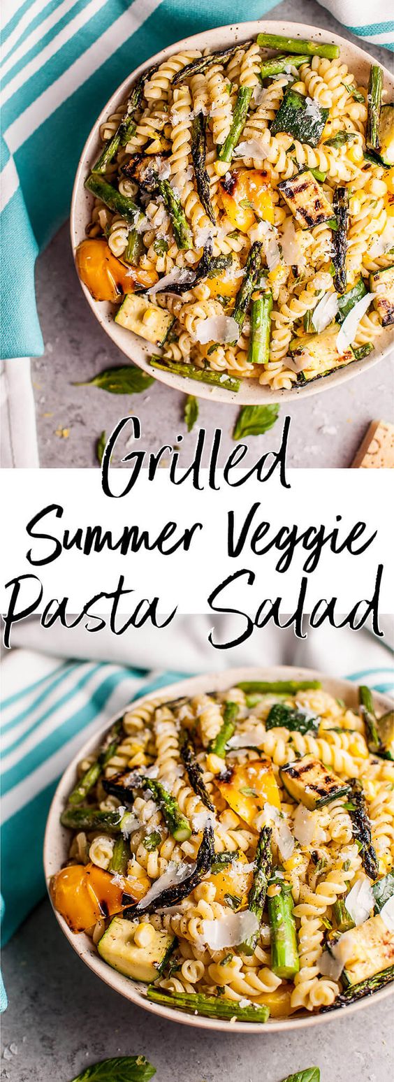 Grilled Summer Vegetable Pasta Salad Recipe - Girls Dishes