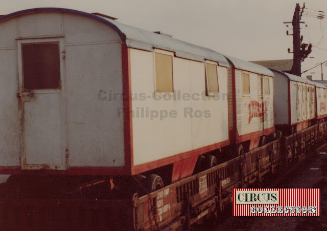 roulottes sur un train