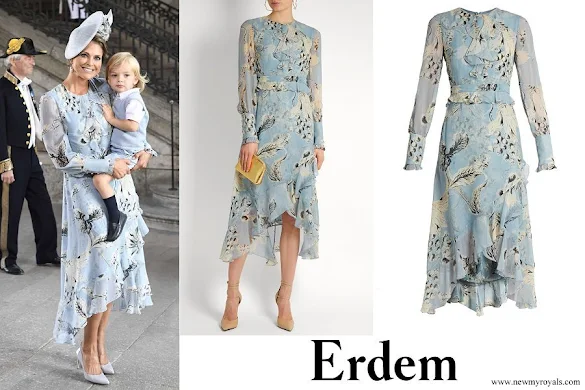 Princess Madeleine wore Erdem Meg silk-voile dress