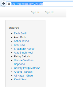 Listed In CoinBase White Hat Award List ! Ali hasan ghaur Listed In CoinBase White Hat Award List !Ali hasan Ghauri