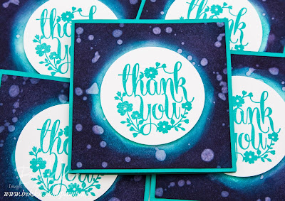 A Whole Lot of Lovely Night Sky Technique Thank You Cards