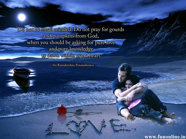 HD Romantic Images of Couple on Beach