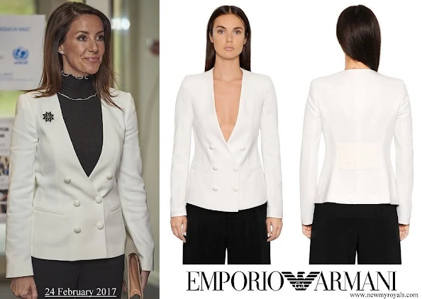 Princess Marie wore Emporio Armani Stretch Viscose Tricotine Jacket