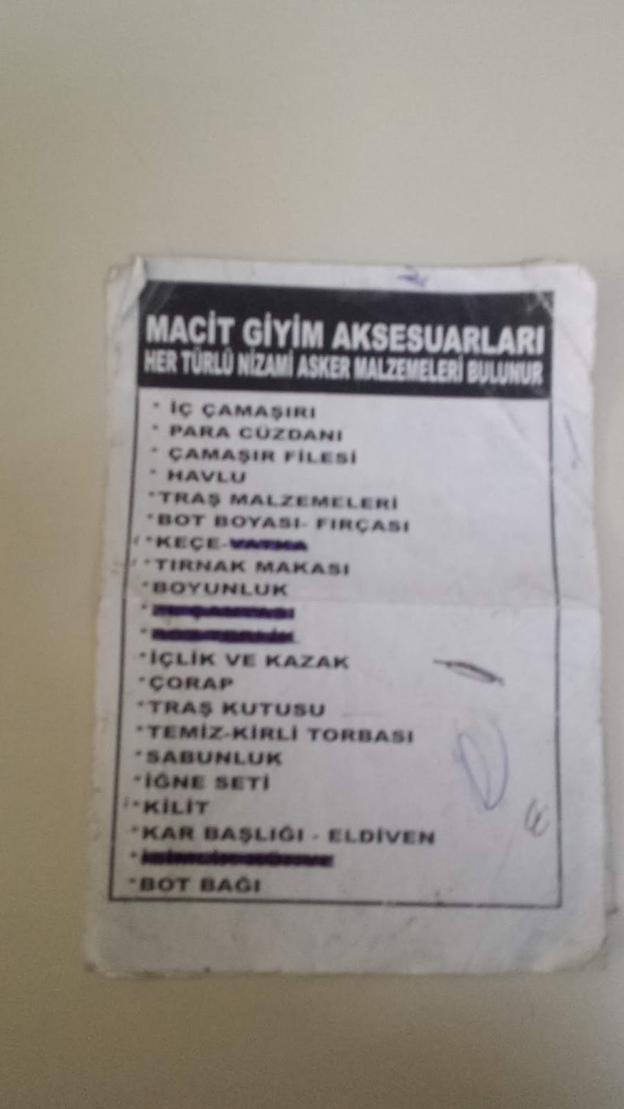 trabzon asker ve polis malzemeleri ve