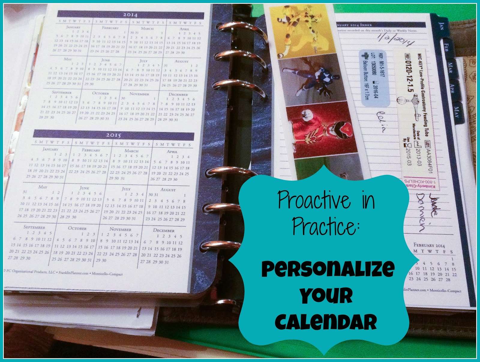 Proactive in Practice Personalize your Calendar