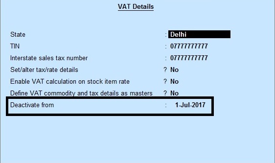 How to Deactivate VAT, Service Tax and Excise in Tally?