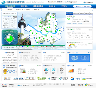 map: air quality in Seoul