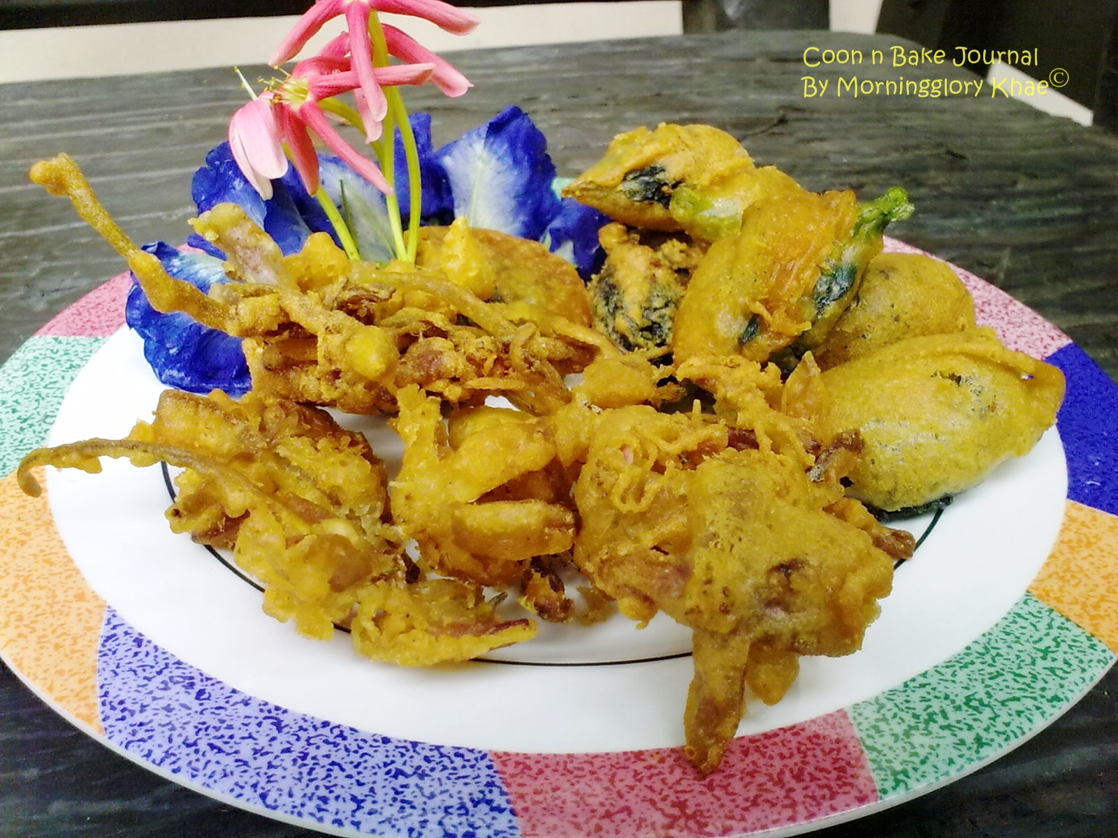 ดอกไม้ทอด flower tempura Cook n Bake Journal By Morningglory Khae