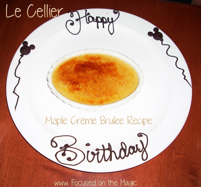 Disney Recipe:  Maple Creme Brulee