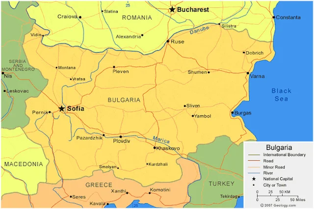 image: Bulgaria Map high resolution