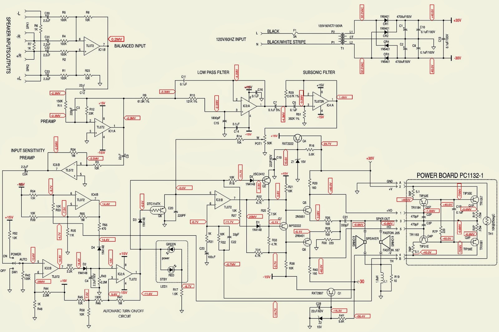 Electro help: JBL BASS15 _ JBL BASS16 - SCHEMATIC DIAGRAM _ Powered Sub