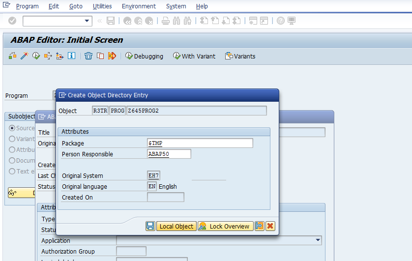 How to write your first abap program