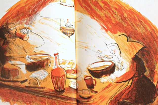 "The Old Woman and the Tramp" from Favorite Fairy Tales Told In Sweden, retold by Virginia Haviland, illustrated by Ronni Solbert. Little, Brown and Company, 1966.