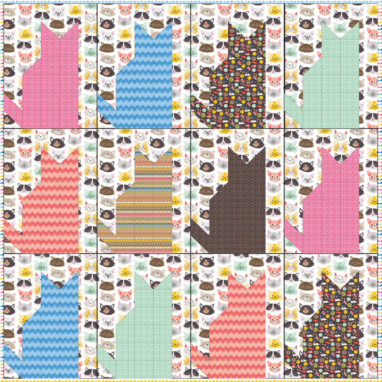 Quilt Inspiration Free pattern day Cat and Dog quilts!