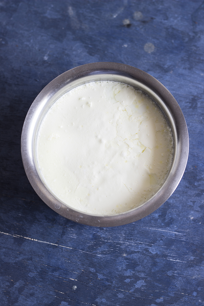 Creamy thick homemade yoghurt or dahi