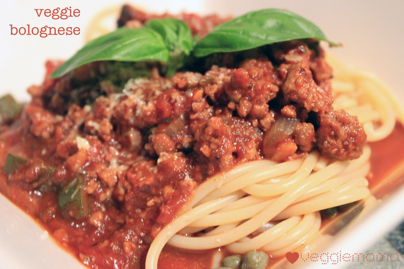 Veggie Mama Meatless Monday Easy veggie bolognese