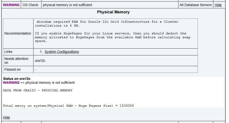 %name orachk   validando o ambiente Oracle