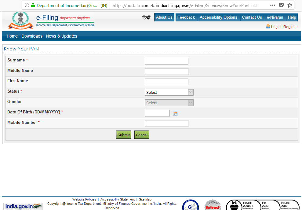 How to check pan card details using pan card number