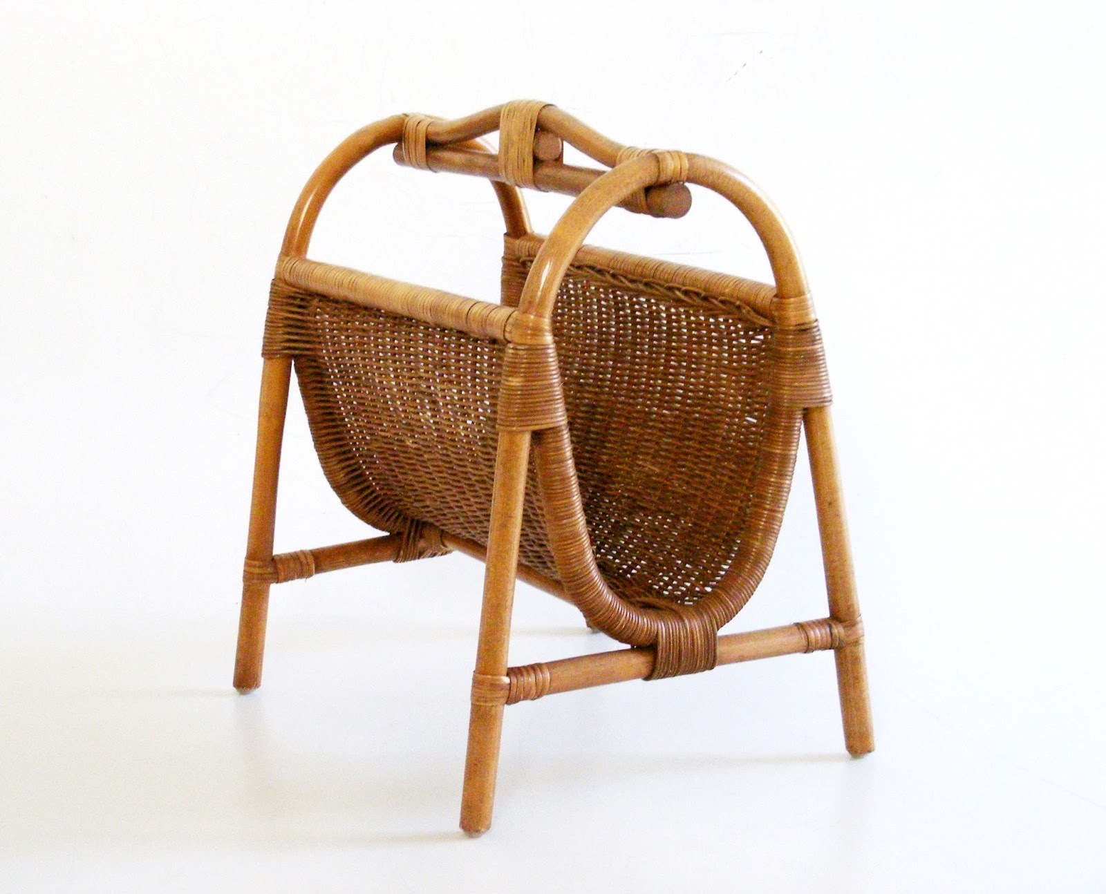 VAMP FURNITURE A vintage cane magazine holder at Vamp_10 January 2018