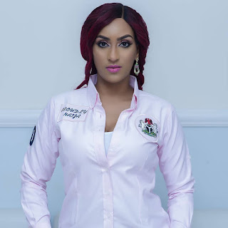 Juliet Ibrahim wearing a pink jacket nollywood actress juliet ibrahim hot photos