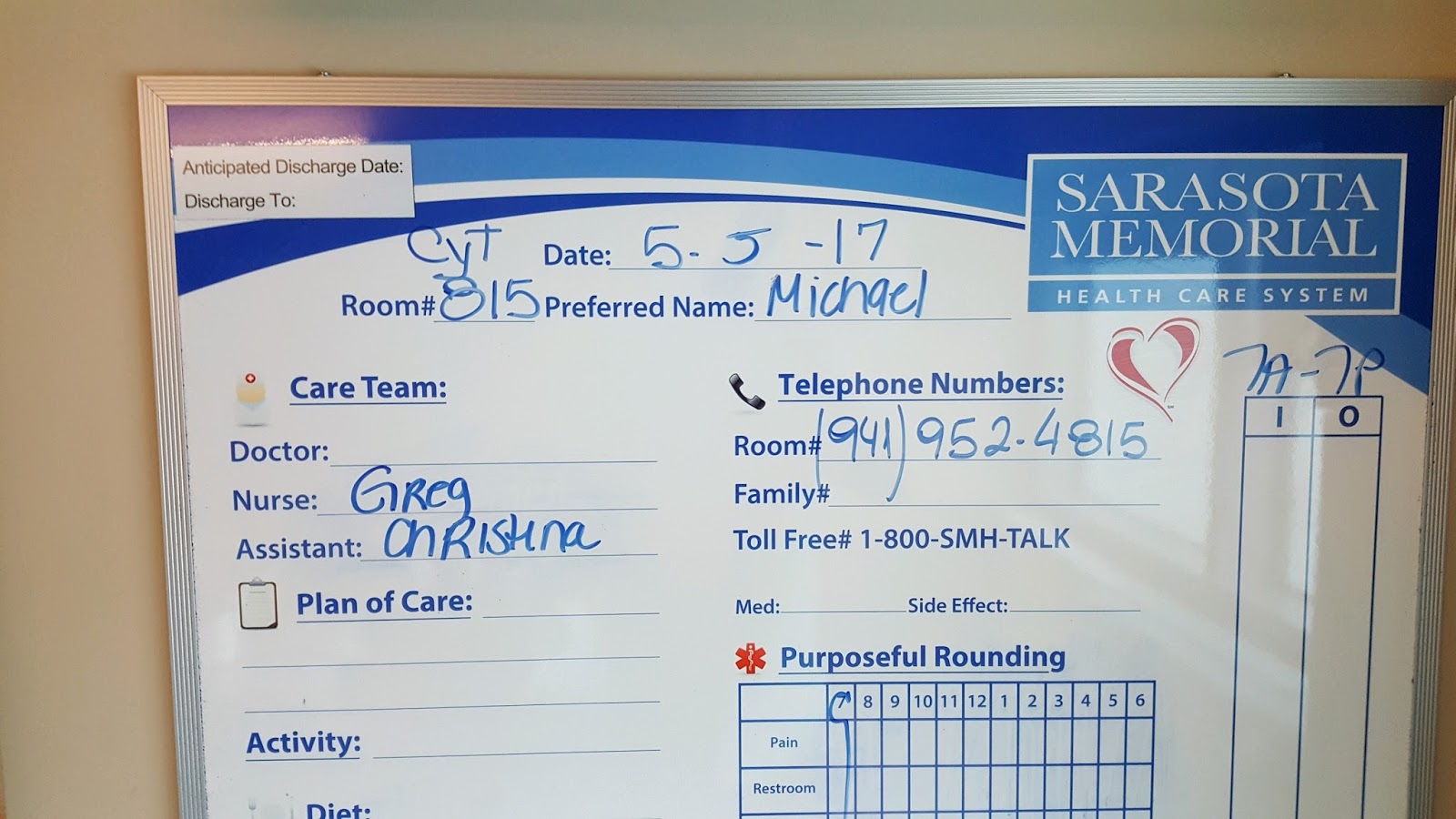 Overnight in the hospital, for the first time since I was a child