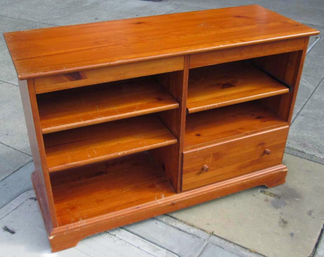 UHURU FURNITURE & COLLECTIBLES SOLD **REDUCED** Knotty Pine TV Stand 25