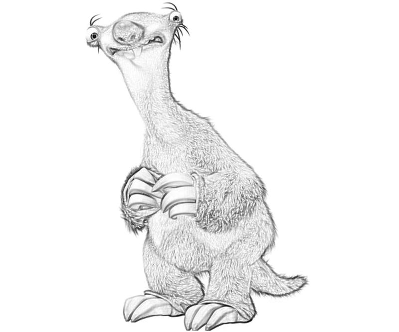 ice age coloring pages sid - photo #7