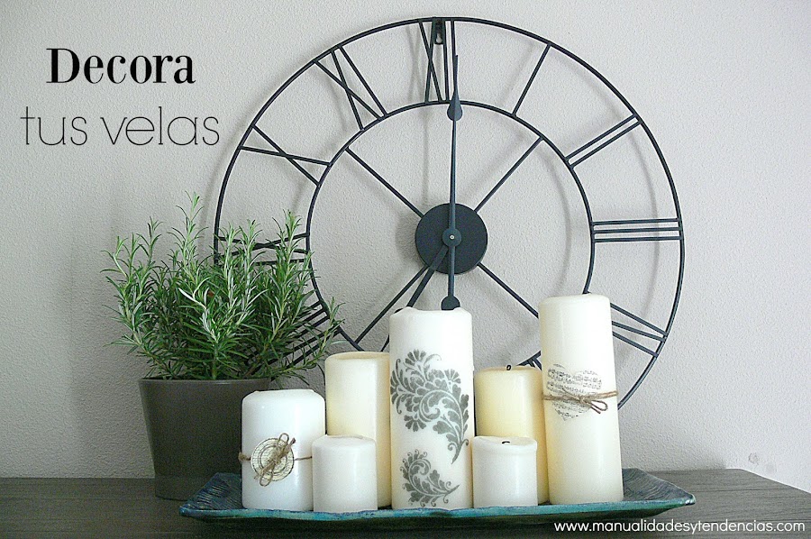 Cómo decorar velas con sellos