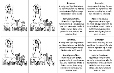 Look to Him and be Radiant: Memorare Prayer Cards