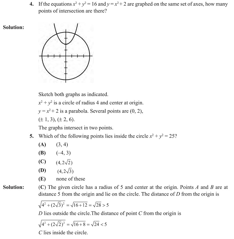 Sat Graph Problem SAT II Math เรื่อง Graphs and Coordinate Geometry & Illustrative ...