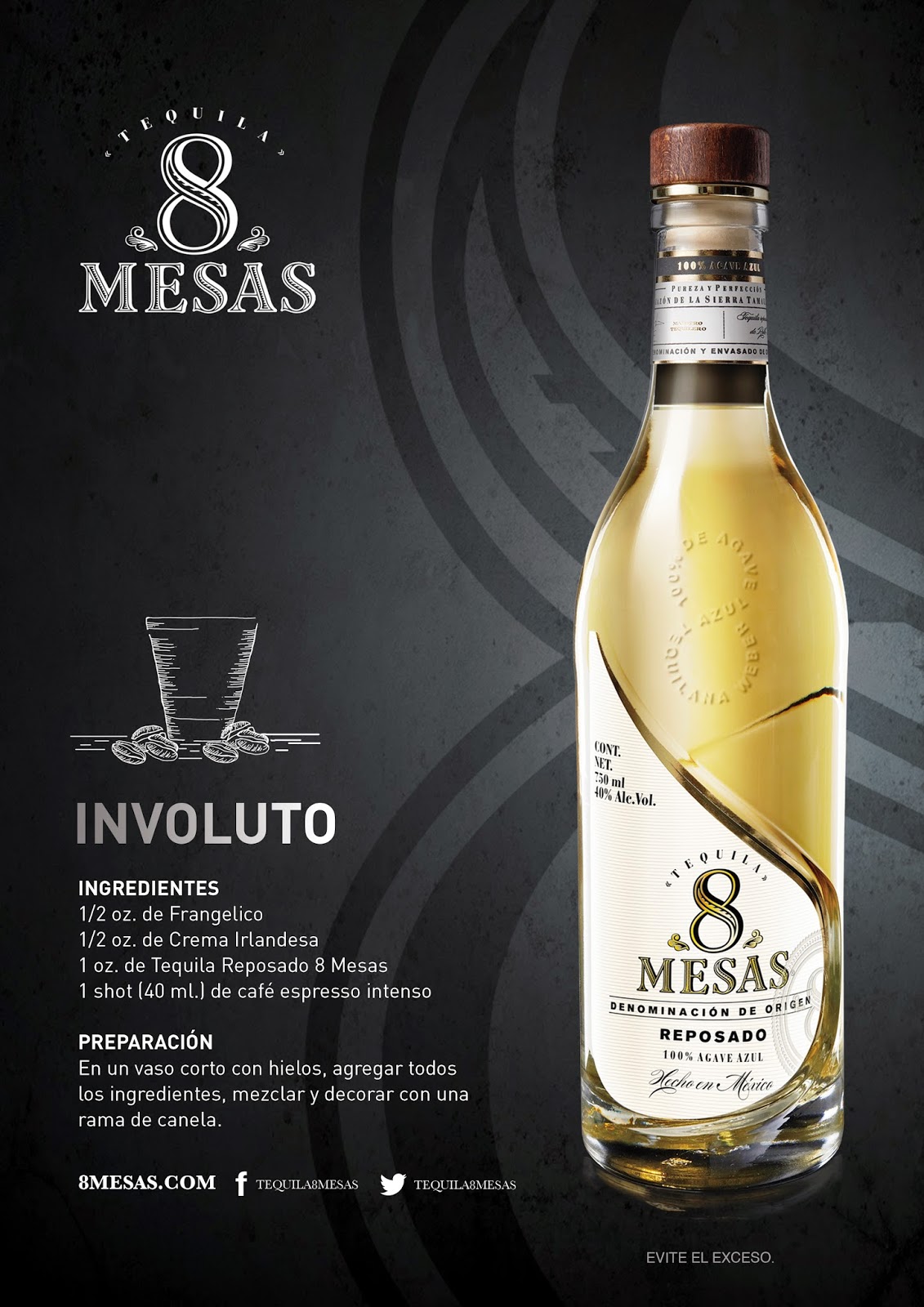 Cócteles Varoniles Por Tequila 8 Mesas.