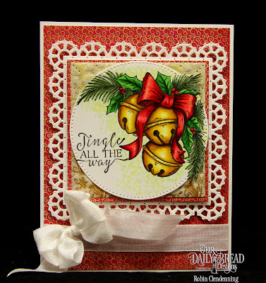 Our Daily Bread Designs Stamp Set: Jingle Bell Time, Our Daily Bread Designs Custom Dies: Pierced Circles, Lacey Layered Squares, Squares, Our Daily Bread Designs Paper Collection: Christmas Card 2015