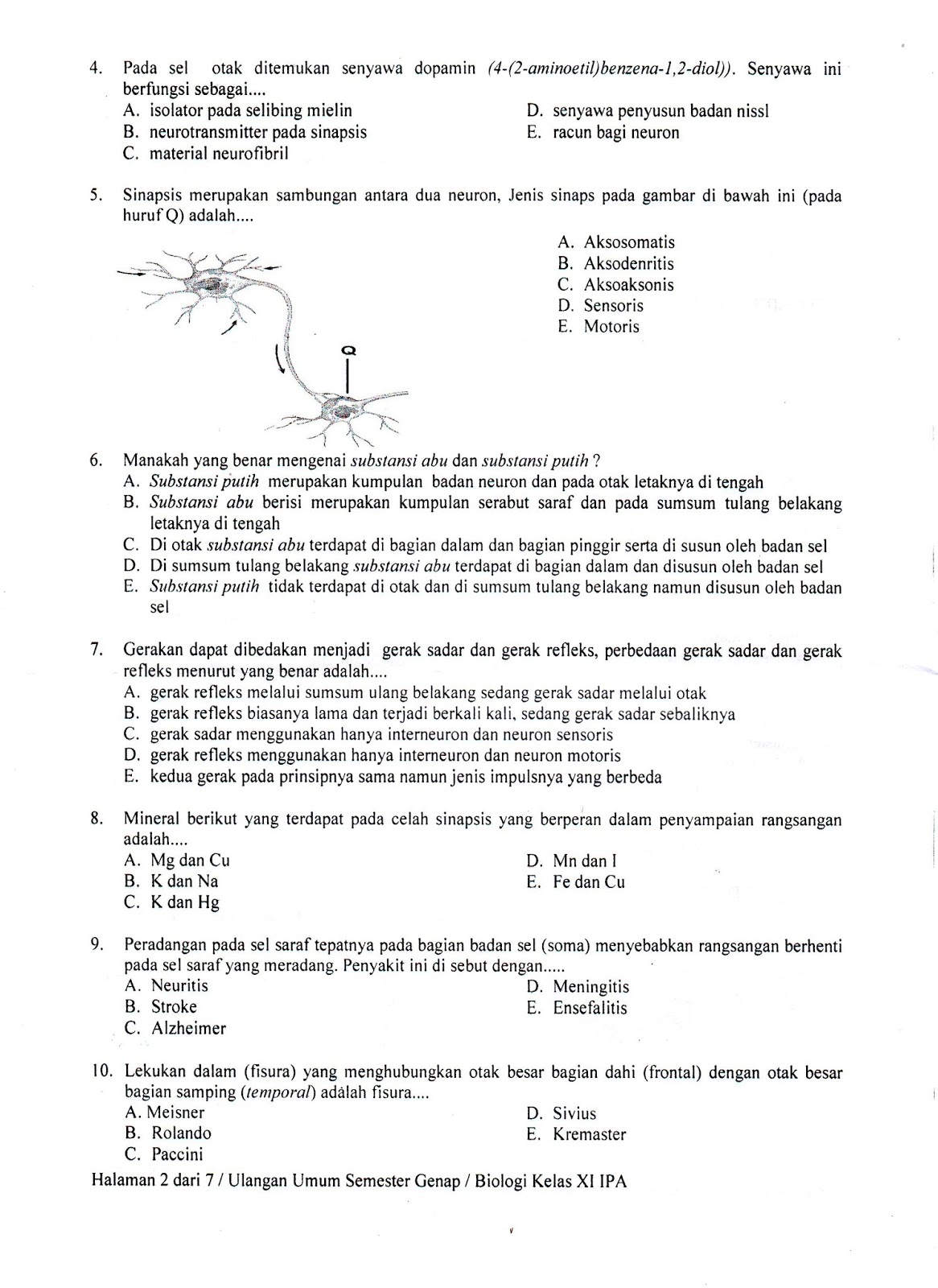 Soal Biologi Kelas 11 Semester 1 Dan Pembahasan.pdf – Beinyu.com
